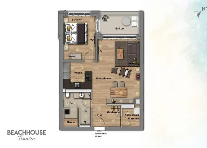 Beachhouse Bansin App 09 * Heringsdorf (Usedom)